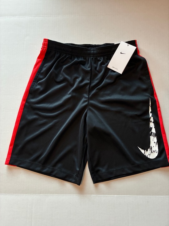 Nike Other - Boys Nike Black Shorts with Red Side Panels and White Swoosh